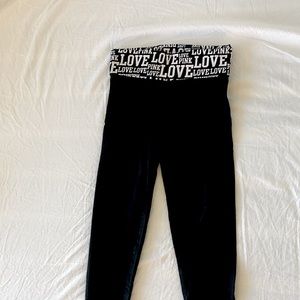 VS Pink Yoga pants black